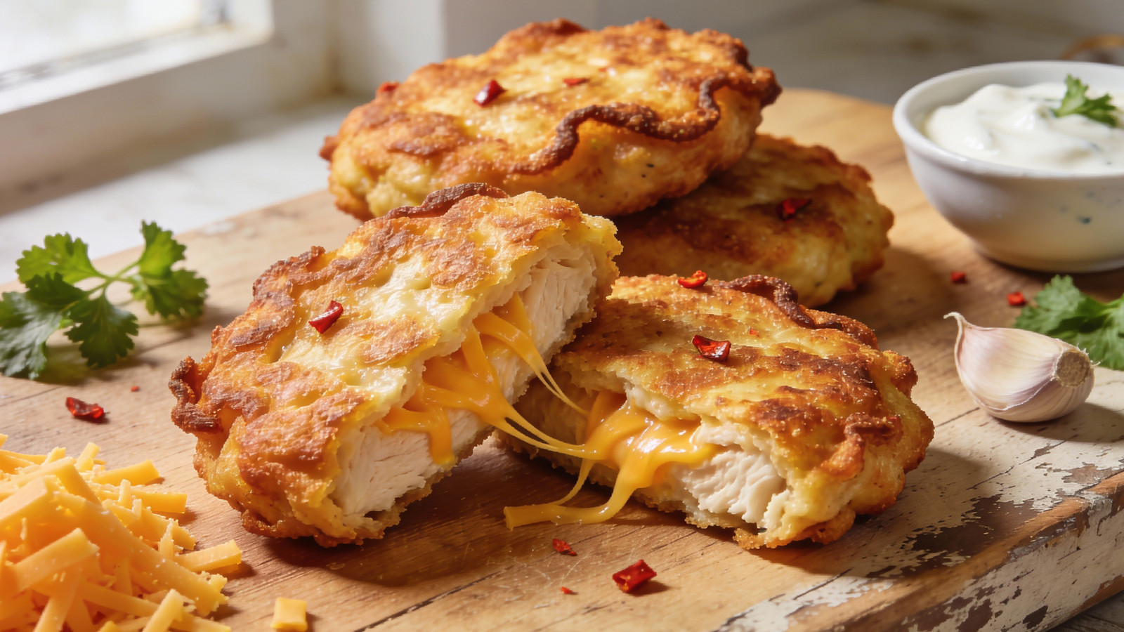 куриные биточки с сыром