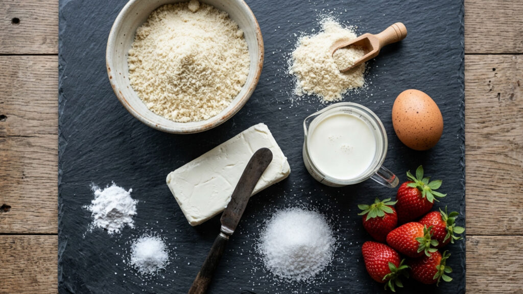 Печенье с клубникой и сливочным сыром